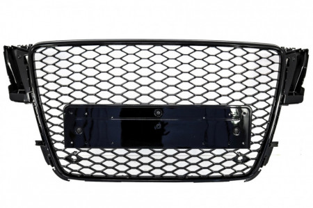 Grila Centrala compatibil cu Audi A5 8T 2007-2011 RS Design Negru Lucios