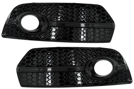 Grile Laterale compatibil cu Audi Q5 SUV 8R 2008-2011 RS Design Negru Lucios
