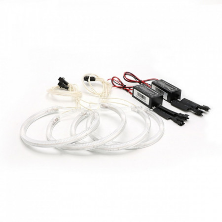 Kit Angel Eyes CCFL compatibil cu BMW seria 1 E87 2004-2011, 2x101mm + 2x124mm