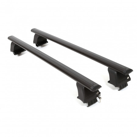 Set 2 bare portbagaj transversale universale compatibil cu automobile fara bare longituninale sau prindere fixa, lungime 130 cm, negru