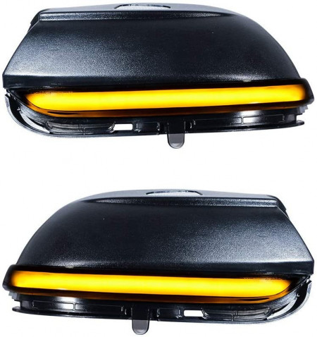 Set 2 Semnalizari Dinamice Full LED pentru Oglinda compatibil cu VW Passat B7 2010-2014 geam fumuriu