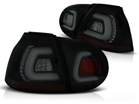 Set 2 stopuri LED compatibile cu VW GOLF 5 V 2003-2009 Negru Fumuriu LED BAR