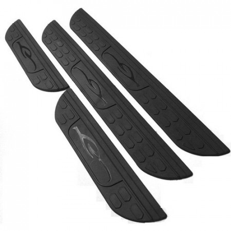 Set 4 protectii praguri interioare, negru mat, plastic flexibil