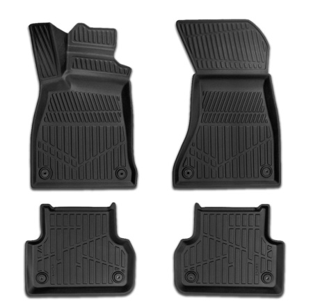 Set covorase auto cauciuc Audi A4 B9 2016->, forma tavita 3D