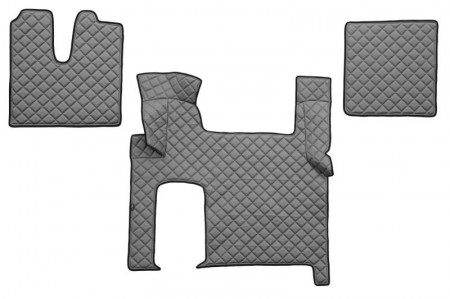 Set covorase camion, piele ecologica compatibil cu MAN TGX 2007-2018 Gri, AUTOMAT, cu 2 sertare