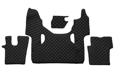 Set covorase camion, piele ecologica compatibil cu Scania G II 2017-> Negru AUTOMAT