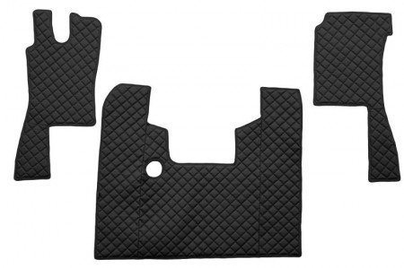 Set covorase camion, piele ecologica compatibil cu SCANIA R 1995-2005 Negru, MANUALA