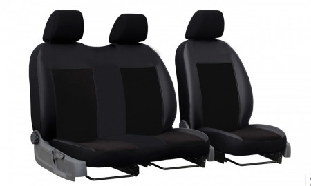 Set huse scaune auto, universale, fata 2+1, material jacquard, negru