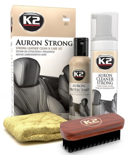 Solutie profesionala de curatat si intretinere piele K2 AURON STRONG