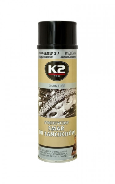 Spray sintetic pentru lanturi K2 CHAIN LUBE 500ML.