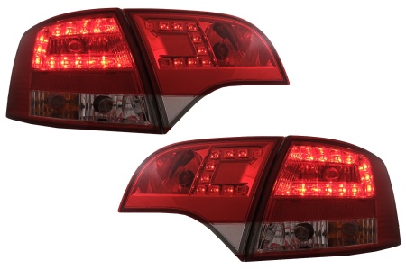 Stopuri LED compatibil cu Audi A4 B7 Avant 8ED 2004-2007 Rosu Clar