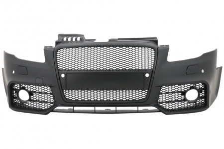 Bara Fata cu Grila Centrala compatibil cu AUDI A4 B7 Facelift 2004-2008 RS4 Crom si Negru Design