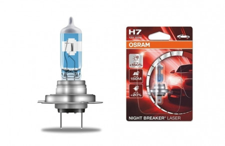 Bec Auto H7 OSRAM Night Breaker Laser Next Generation Halogen +150% 64210NL-01B 12V 55W