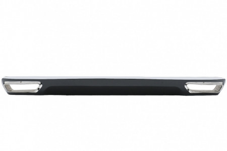 Difuzor Bara Spate compatibil cu AUDI A6 C7 4G FL 2010-2014 Ornamente Evacuare Design Negru Lucios
