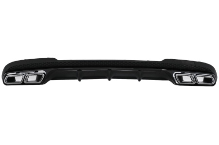 Difuzor Bara Spate cu Ornamente Crom compatibil cu Mercedes E-Class W212 S212 Facelift 2013-2016