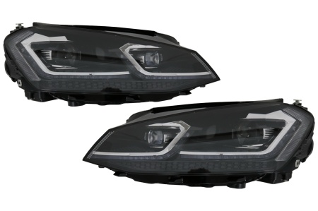 Faruri LED Bi-Xenon Look compatibil cu VW Golf 7 VII (2012-2017) Facelift G7.5 R Line Design cu Semnal Dinamic