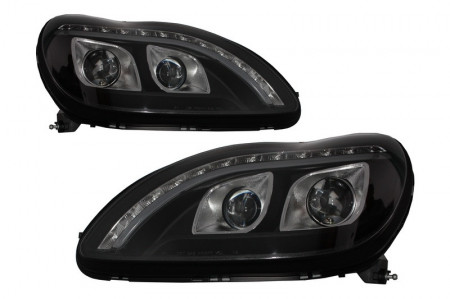Faruri LED DRL compatibil cu MERCEDES Benz W220 S Class 1998-2005 Negru