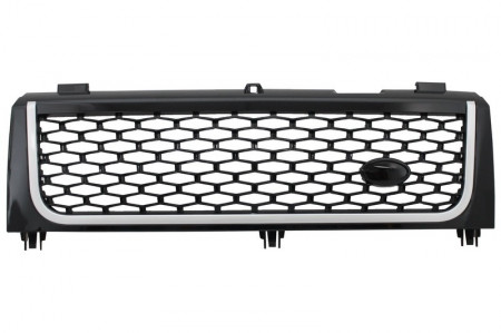 Grila Centrala compatibil cu Land Range Rover Vogue III L322 (2002-2005) Negru/Argintiu Autobiography Supercharged Edition