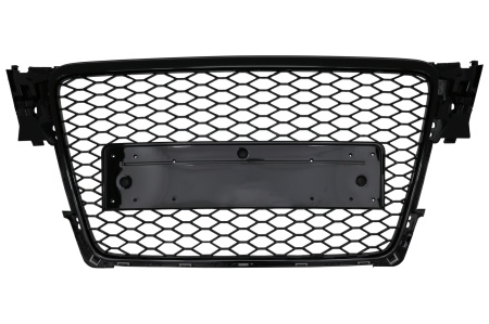 Grila Centrala Fara Emblema compatibil cu Audi A4 B8 2007-2012 RS Design Negru Lucios