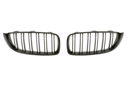 Grile centrale duble compatibile cu BMW seria 4 F32 2013-2020 M-PACHET negru/negru lucios