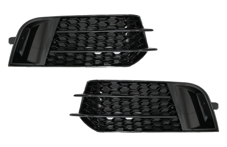 Grile Laterale compatibil cu Audi A1 2010-2015 RS1 Design Negru Lucios