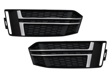 Grile Laterale compatibil cu Audi A4 B9 Sedan Avant 2016-2018 S-Line Silver Edition