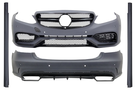 Kit Exterior compatibil cu Mercedes W212 E-Class Facelift 2013-> E63 A-Design Negru Lucios