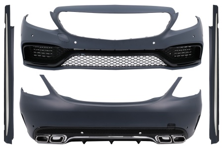 Pachet Exterior compatibil cu MERCEDES C-Class W205 Sedan 2014-2018 C63 Design
