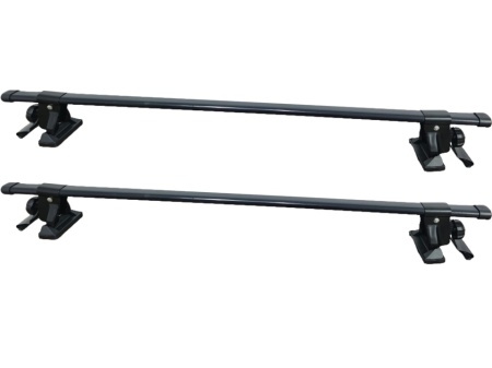 Set 2 bare portbagaj transversale universale compatibil cu automobile fara bare longituninale sau prindere fixa, lungime 120 cm, negru, 3 adaptoare incluse