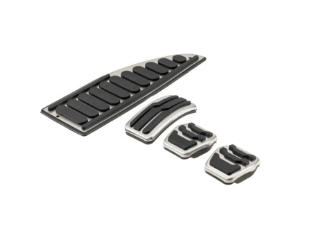 Set 4 ornamente pedale compatibil cu Ford Focus II 2004-2010, Focus III 2010-2018, Focus IV 2019->, cutie manuala