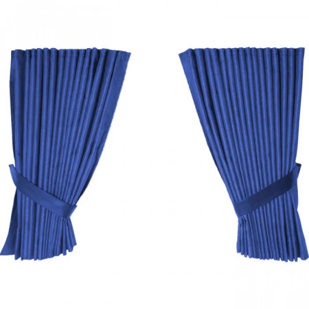 Set 4 perdele pentru camion, universal compatibile Volvo, culoare albastru, material sintetic