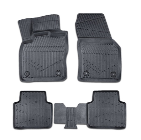 Set covorase auto cauciuc VW Tiguan Allspace 2019->, forma tavita 3D