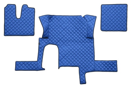 Set covorase camion, piele ecologica compatibil cu compatibile cu MAN TGX AUTOMAT 2006-> Albastru