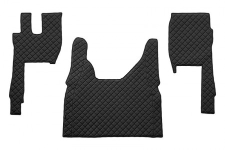 Set covorase camion, piele ecologica compatibil cu Ford F-Max 2018-> Negru AUTOMAT