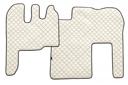 Set covorase camion, piele ecologica compatibil cu RENAULT MAGNUM 2002-2010 Crem