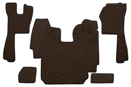 Set covorase camion, piele ecologica compatibil cu SCANIA R pana in 2010 Maro, AUTOMAT