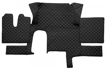 Set covorase camion, piele ecologica MAN TGX 2007-2020, negru, cu 1 sertar