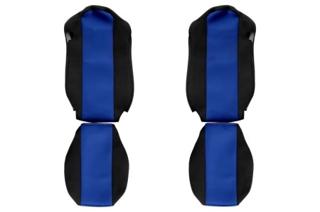 Set huse scaune camion compatibile MERCEDES ACTROS MP4 2011-2019, material textil negru cu albastru