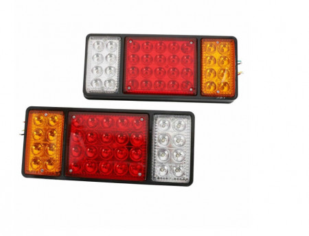 Set lampi stop LED, 4 Functii, 12V, 31.5 cm x 13.5 cm, potrivit pentru remorci, rulote, vehicule agricole
