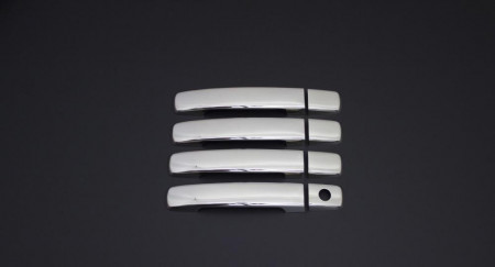 Set ornamente cromate manere portiere compatibile Nissan Qashqai, Qashqai +2 2007-2013, pentru masinile fara Ikey