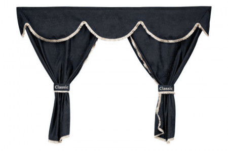 Set perdele cabina camion, universal compatibil cu DAF, culoare negru