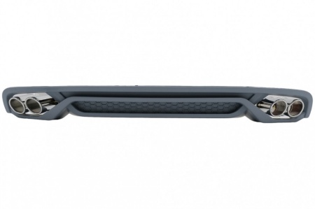 Difuzor Bara Spate si Ornamente Evacuare compatibil cu AUDI A4 B8 Facelift 2012-2015 AB-Design