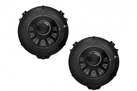 Faruri Bi-Xenon LED compatibil cu Mercedes W463 G-Class (2005-2017) M-look cu semnal secvential dinamic