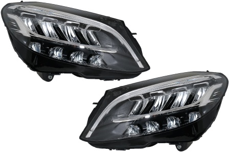 Faruri Full LED compatibil cu Mercedes C-Class W205 S205 (2019-up) LHD