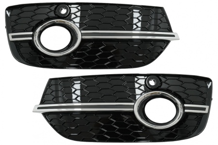 Grile Laterale compatibil cu Audi Q3 8U 2011-2014 RS Design Negru Crom