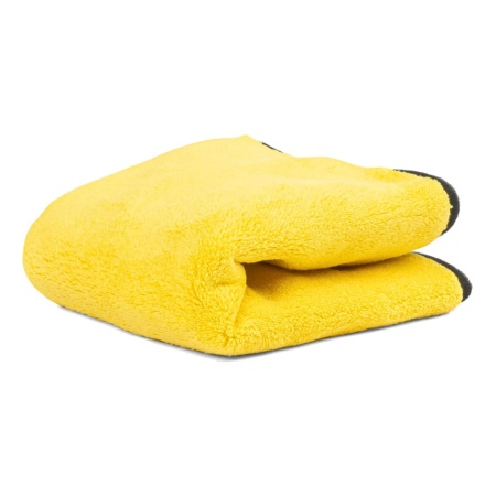Laveta auto microfibra pentru lustruit 40cm x 60cm, galben cu gri, 950 g / mp