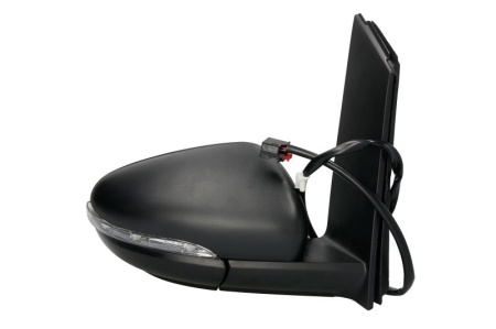 Oglinda retovizoare completa, (electric, convexa, incalzita, crom) parte montare DREAPTA compatibil cu VW GOLF VI / TOURAN 2010-2015