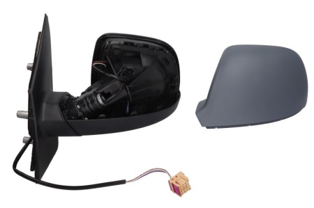Oglinda retovizoare completa STANGA compatibil cu VW T5 2009-2015, capac grunduit, (electric, asferice, incalzita)