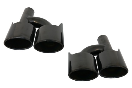 Ornamente compatibil cu sistemul de evacuare Mercedes C-Class E-Class S-Class CLS SL SLK W204 W211 W221 C63 E65 Design Negru