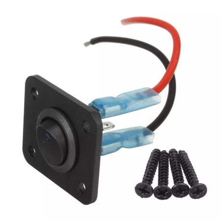 Panou incastrabil cu 1 buton auto, cu LED Albastru, ON-OFF, universal, 12V